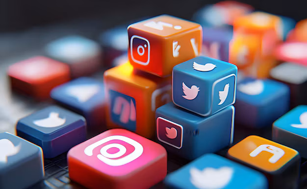 3d illustration social media marketing twitter instagram pinterest icons_1088041 72320 e1740206097132
